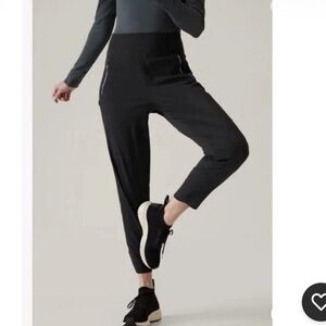 Athleta Womens Trekkie North Jogger Black Nylon Hiking Outdoor Pants 14